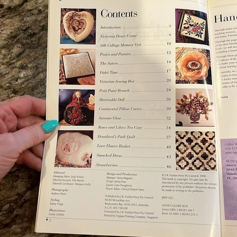 5 Issues of “Anne’s Glory Box” Australian Craft Needlework Vol 6,7,8.10.11 1996